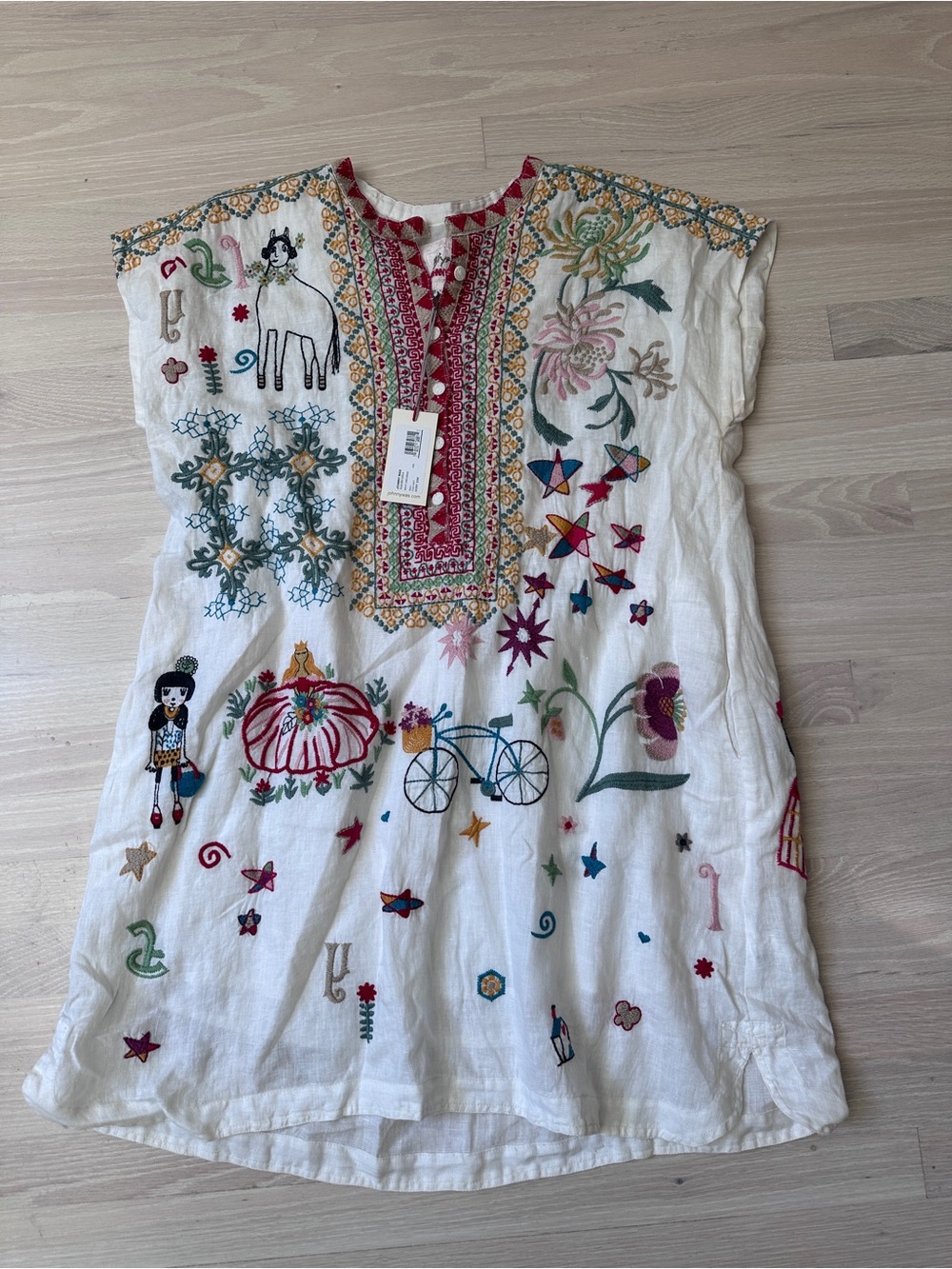 Johnny Was Mishti MIDI Linen Dress - Picture 4 of 9